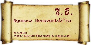 Nyemecz Bonaventúra névjegykártya